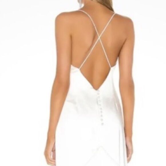 NWT ELLIATT Aisle Dress Satin White Maxi XS - Picture 9 of 16